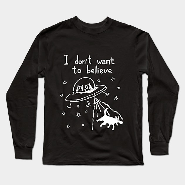 Alien cats and dogs Long Sleeve T-Shirt by SheenGraff